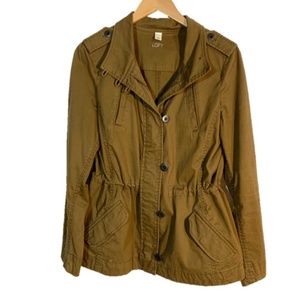 LOFT Cotton Stretch Military Utility Jacket Size M